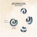 wholesale 925 Sterling Silver Mother Of Pearl Spiral Stud Earrings For Women And Girls-0-4