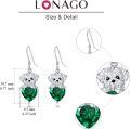 wholesale Metal Birthstone Dog Earring Maltese Dangle Earrings Gift for Women-0-5