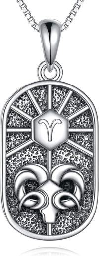 wholesale 925 Sterling Silver Aries Zodiac Pendant Necklace for Women-Aries (3.21-4.19)