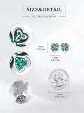 wholesale 925 Sterling Silver Green Clover Celtic Knot Stud Earrings Wholesale for Women Girls St Patrick's Day Gifts-0-4
