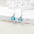 wholesale Sterling Silver Moonstone Leverback Teardrop Dangle Earrings for Women-0-26