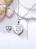 TOUPOP 925 Sterling Silver Abalone Shell Heart Locket Urn Necklace-0-5