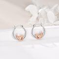 wholesale 925 Sterling Silver Rose Gold Axolotl Hoop Earrings For Women-0-2