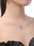 TOUPOP Sterling Silver Crystal Sea Turtle Necklace Gift For Women-0-4