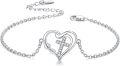 wholesale 925 Sterling Silver Heart Cross Charm Bracelet for Women-0-0