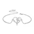 wholesale 925 Sterling Silver Heart Cross Charm Bracelet Wholesale for Women-0-0
