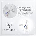 wholesale 925 Sterling Silver Moon Girl Cat Leverback Drop Earrings-0-4