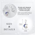 wholesale 925 Sterling Silver Moon Earrings Wholesale With Girl Cat Design-0-4