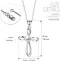 wholesale 925 Sterling Silver Pearl Pendant Necklace for Women Cross Lucky Knot Infinity Cubic Zirconia Anniversary Birthday Gifts 16''+2''-0-1