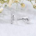 wholesale 14K White Gold Round Cut Natural Diamond Bar Stud Earrings 2ctw-0-1