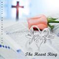 wholesale 925 Sterling Silver Heart Jesus Rings Wholesale Elegant Design-0-3