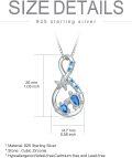wholesale 925 Sterling Silver Blue Topaz Starfish Sea Turtle Pendant Necklace-0-3