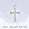 wholesale Sterling Silver CZ Birthstone Cross Necklace for Women Men Mother s Day Gifts ( chars)-0-7