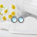 wholesale 925 Sterling Silver Blue Moonstone Dragon Stud Earrings for Women-0-3