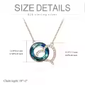 TOUPOP Stainless Steel Crystal Necklace For Women Christmas Gift-0-2