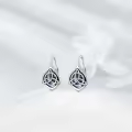 wholesale 925 Sterling Silver Abalone Shell Celtic Trinity Knot Leverback Tree of Life Studs s for Women Girls-0-2