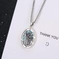 wholesale 925 Sterling Silver Turquoise St Christopher Prayer Medal Necklace Pendant-0-2