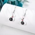 wholesale 925 Sterling Silver Bowling Ball Dangle Earrings Sports  for Her-0-1