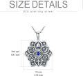 wholesale 925 Sterling Silver Metal Spiritual Necklace with Blue Evil Eye and Lotus Design-0-3