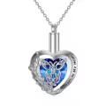 TOUPOP Sterling Silver Butterfly Urn Necklace For Ashes Heart Keepsake-0-0