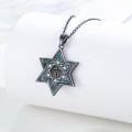wholesale 925 Sterling Silver Cross & Turquoise Star of David Pendant Necklace Judaica Gift for Her-0-1