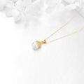 wholesale 14K Gold Freshwater Pearl Triquetra Trinity Knot Pendant Necklace-0-3