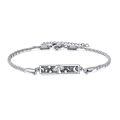 wholesale 925 Sterling Silver Mushroom Moon Star Bar Bracelet Oxidized Silver Rope Chain Jewelry-0-0