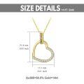 TOUPOP 14K Gold Heart Pendant Necklace, Birthday Mother's Day Gifts For Women-0-3