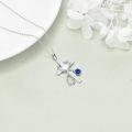 wholesale 925 Sterling Silver Cross with Stethoscope and Blue Crystal Pendant Necklace for Nurses-0-4
