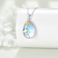 wholesale 925 Sterling Silver Frog And Dragonfly Pendant Necklace With Blue Opalite-0-1