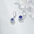 wholesale 925 Sterling Silver Earrings Wholesale With Blue Gemstone Drop-0-21