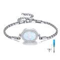 wholesale 925 Sterling Silver Opal Charm Bracelet Wholesale With Crystal Halo And Tools-0-0