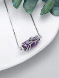 wholesale 925 Sterling Silver Amethyst Sunflower Adjustable Bracelet for Women Gift-0-5