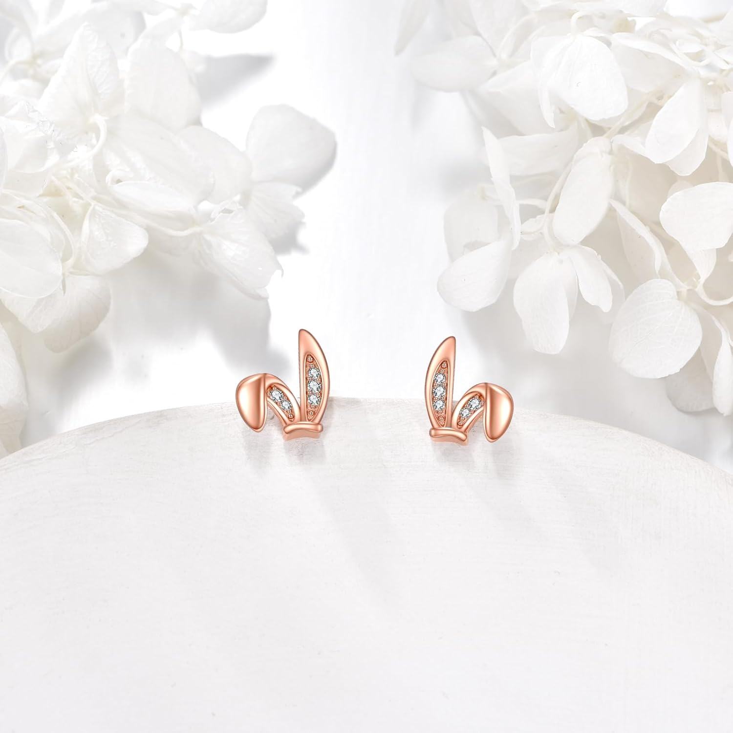 wholesale 925 Sterling Silver Rabbit Heart Stud Earrings for Women-0-5