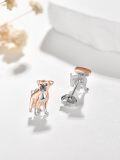 wholesale 925 Sterling Silver Boxer Dog Stud Earrings for Women - Puppy  for Dog Moms & Pet Lovers-0-1