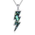 wholesale 925 Sterling Silver Labradorite Lightning Bolt Reversible Boomerang Pendant Necklaces - Minimalist s for Women & Girls-0-0
