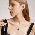 wholesale 925 Sterling Silver Thor's Hammer Mjolnir Pendant with Blue Stone Necklace for Men & Women -0-3