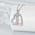 wholesale 925 Sterling Silver Monkey Love Pendant Necklace s for Women-0-1