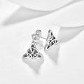 wholesale 925 Sterling Silver Celtic Knot Trinity Stud Earrings for Men & Women - Irish -0-1