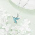 wholesale 925 Sterling Silver Turquoise Hummingbird Necklace for Women Mom Gifts-0-3