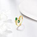 wholesale 14K Gold Spoon Ring, Adjustable Open Design, Hypoallergenic, Ideal for Daily Wear & Gifts, Size US 7-0-3