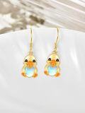 wholesale 925 Sterling Silver Duck Moonstone Drop Earrings for Women-0-1