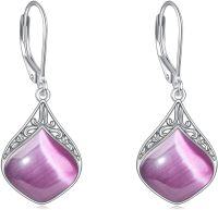 wholesale 925 Sterling Silver Celtic Teardrop Filigree Earrings Jewelry Gifts for Women-Rose Quartz Stone teardrop earrings