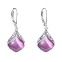 wholesale 925 Sterling Silver Celtic Teardrop Filigree Earrings Jewelry Gifts for Women-Rose Quartz Stone teardrop earrings