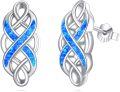 wholesale 925 Sterling Silver Celtic Knot Opal Stud Earrings for Women - Good Luck Irish Jewelry-0-6