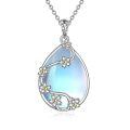 wholesale 925 Sterling Silver Filigree Teardrop Pendant Necklace for Women-0-18