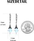wholesale Sterling Silver Austrian Crystal Vintage Drop Dangle Leverback Earrings-0-14