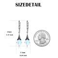 wholesale 925 Sterling Silver Blue Topaz Oval Cut Vintage Style Leverback Earrings-0-14