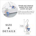 wholesale 925 Sterling Silver Ocean Themed Mermaid Earrings with Crescent Moon Star and Flower Dangle for Women Birthday Gifts-0-4