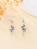 wholesale 925 Sterling Silver Rose Vine Drop Earrings-0-3